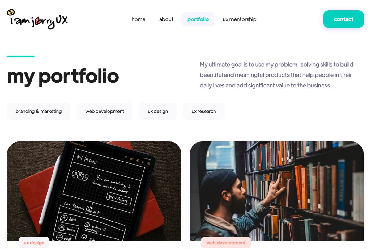 Old portfolio page